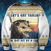Lets Eat The Trash Get Hit By A Car Christmas Limited Edition Ugly Christmas Sweaters Best Gift