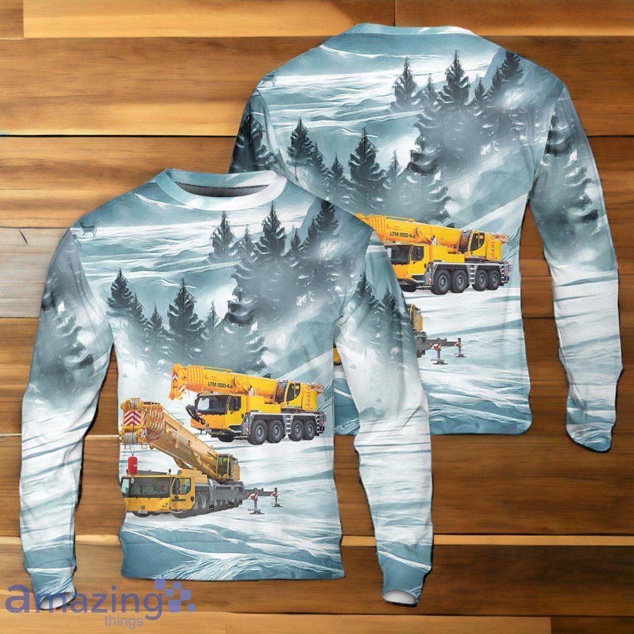 Liebherr Telescopic Mobile Cranes Crane Operator Christmas Sweater image Liebherr Telescopic Mobile Cranes Crane Operator Christmas Sweater Product Photo 1