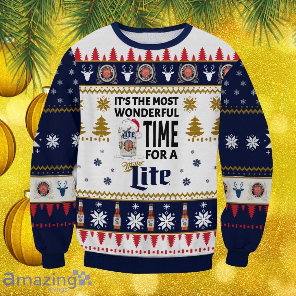 Lite Wonderful Time Christmas Ugly Sweater Gift For Men And Women image Lite Wonderful Time Christmas Ugly Sweater Gift For Men And Women Product Photo 1