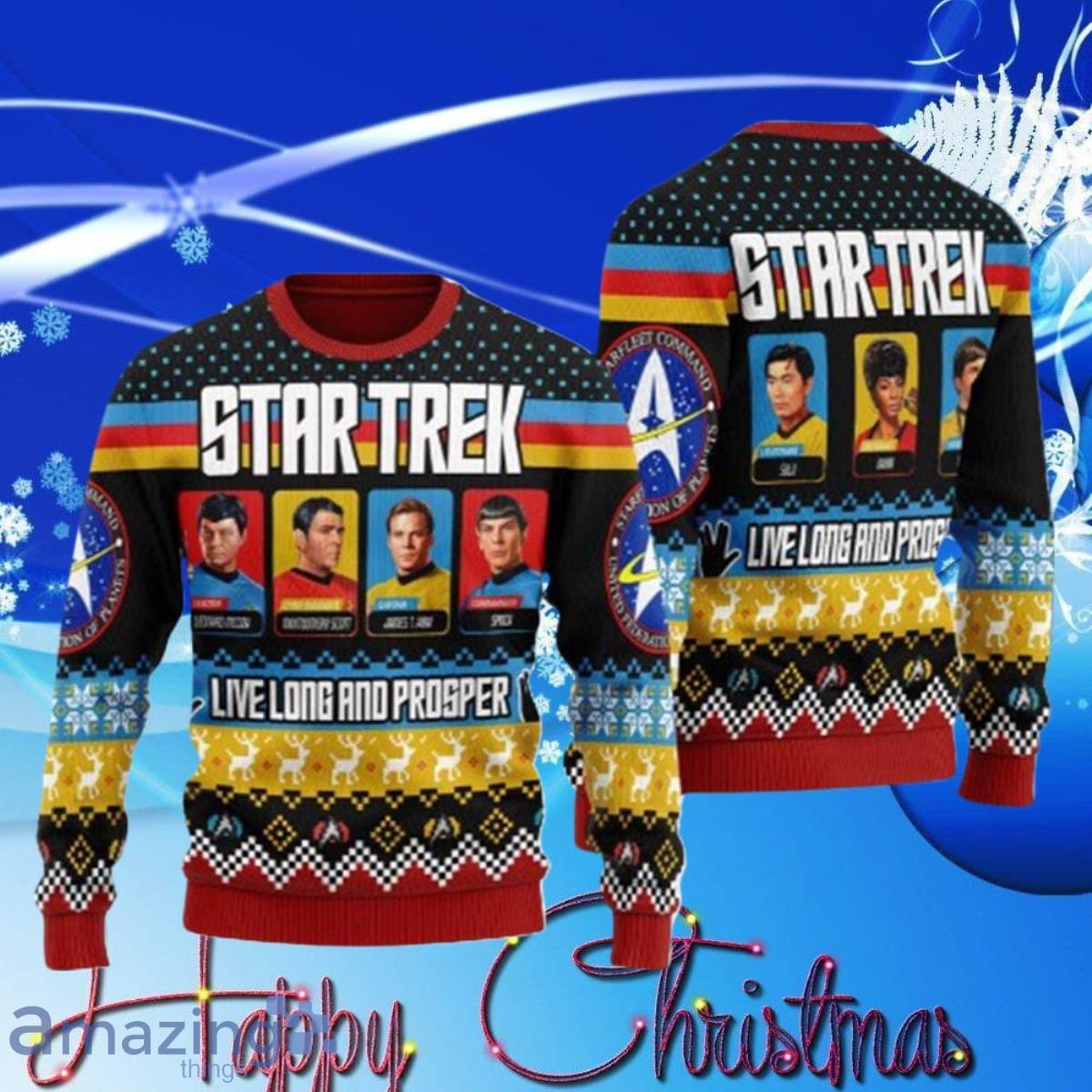 Live Long And Prosper Character Squares Ugly Christmas Sweater Best Gift Product Photo 1