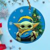 Los Angeles Chargers Baby Yoda Ornament Christmas Tree Decorations NFL Gifts
