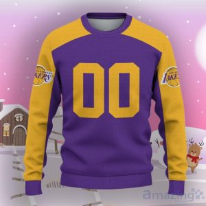 Los Angeles Lakers Ugly Sweater Custom Name And Number Hot Design For Christmas Gift Product Photo 2