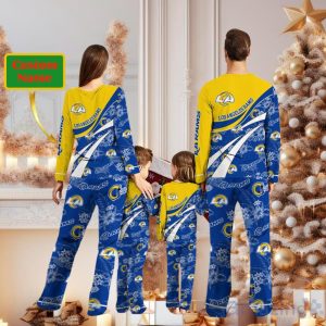 Los Angeles Rams Custom Name Christmas Pajamas For Fans Product Photo 2
