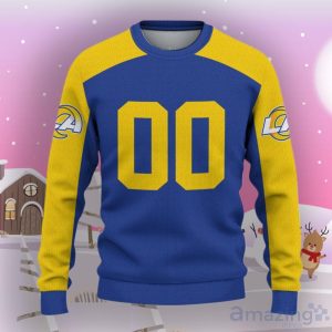 Los Angeles Rams Ugly Sweater Custom Name And Number Hot Design For Christmas Gift Product Photo 2