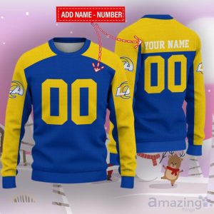 Los Angeles Rams Ugly Sweater Custom Name And Number Hot Design For Christmas Gift Product Photo 1