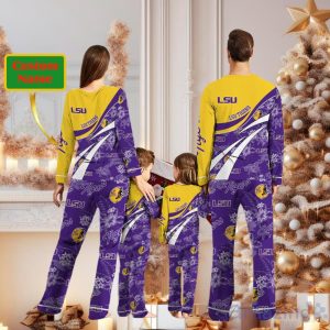 LSU TIGERS Custom Name Christmas Pajamas For Fans Product Photo 2