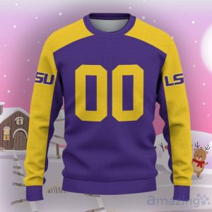 LSU Tigers Ugly Sweater Custom Name And Number Hot Design For Christmas Gift Product Photo 2