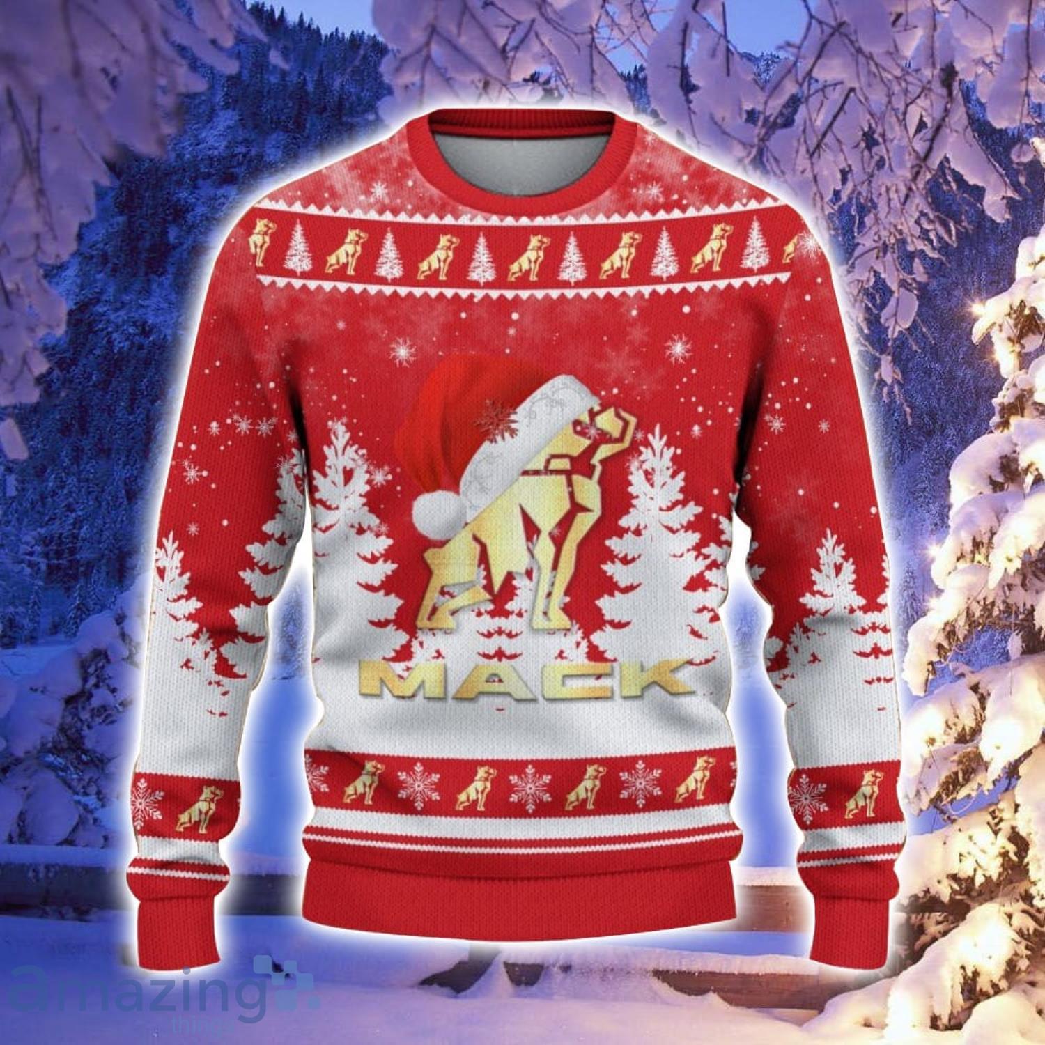 Mack Santa Hat Pattern Ugly Christmas Sweater For Men And Women image Mack Santa Hat Pattern Ugly Christmas Sweater For Men And Women Product Photo 2