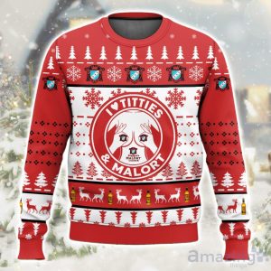 Malort Titties Funny Ugly Christmas Sweater Product Photo 1
