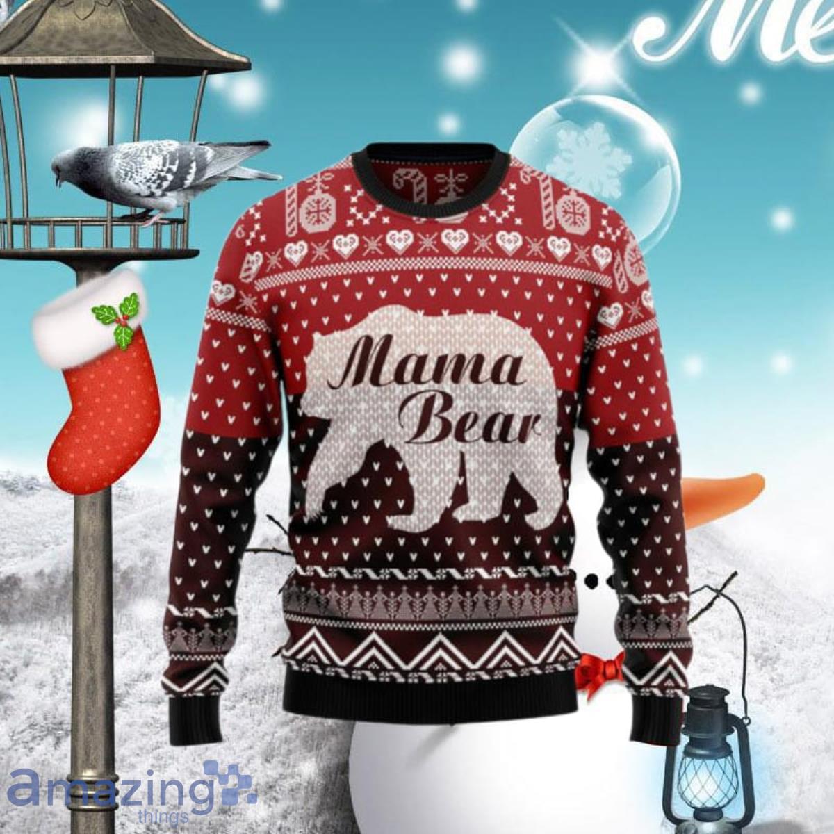Mama Bear Ugly Christmas Sweaters Special Gift For Men Women image Mama Bear Ugly Christmas Sweaters Special Gift For Men Women Product Photo 1