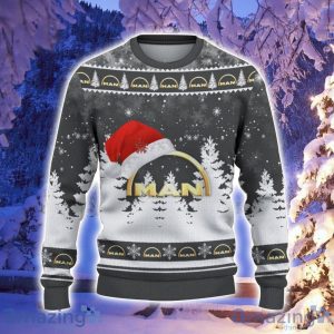 MAN Truck Santa Hat Pattern Ugly Christmas Sweater For Men And Women Product Photo 2