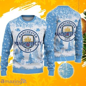 Manchester City F.C Ugly Christmas Sweater, Xmas Gift Ideas 2023 For Fans Product Photo 1