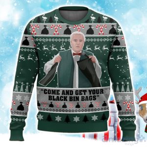 Max And Paddy Come And Get Your Black Bin Bags! Ugly Christmas Sweater, Xmas Gift Ideas For Fans Product Photo 1