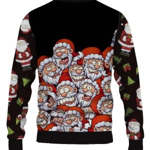 Men's Casual Santa And Belle 3D Ugly Christmas Sweater, Xmas Gift For Everyone image Men's Casual Santa And Belle 3D Ugly Christmas Sweater, Xmas Gift For Everyone Product Photo 2