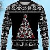 Men’s Skull Christmas Print 3D Ugly Christmas Sweater, Xmas Gift For Everyone