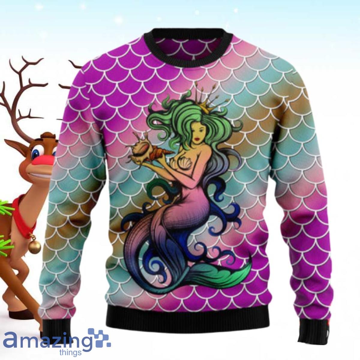 Mermaid Light Ugly Christmas Sweaters Special Gift For Men And Women Product Photo 1