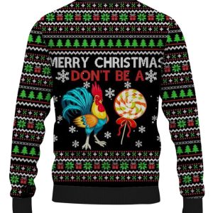 Merry Christmas Cock 3D Ugly Christmas Sweater, Xmas Gift For Everyone Product Photo 2