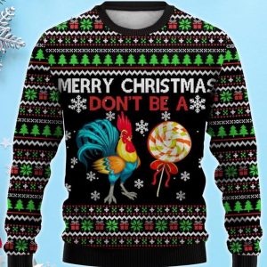 Merry Christmas Cock 3D Ugly Christmas Sweater, Xmas Gift For Everyone Product Photo 1
