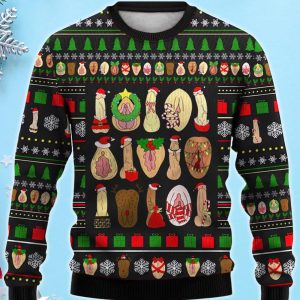 Merry Christmas Cocks 3D Ugly Christmas Sweater, Xmas Gift For Everyone Product Photo 1
