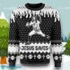 Merry Christmas Jesus Saves Baseball For Ugly Sweater Christmas Style Gift For Men And Women