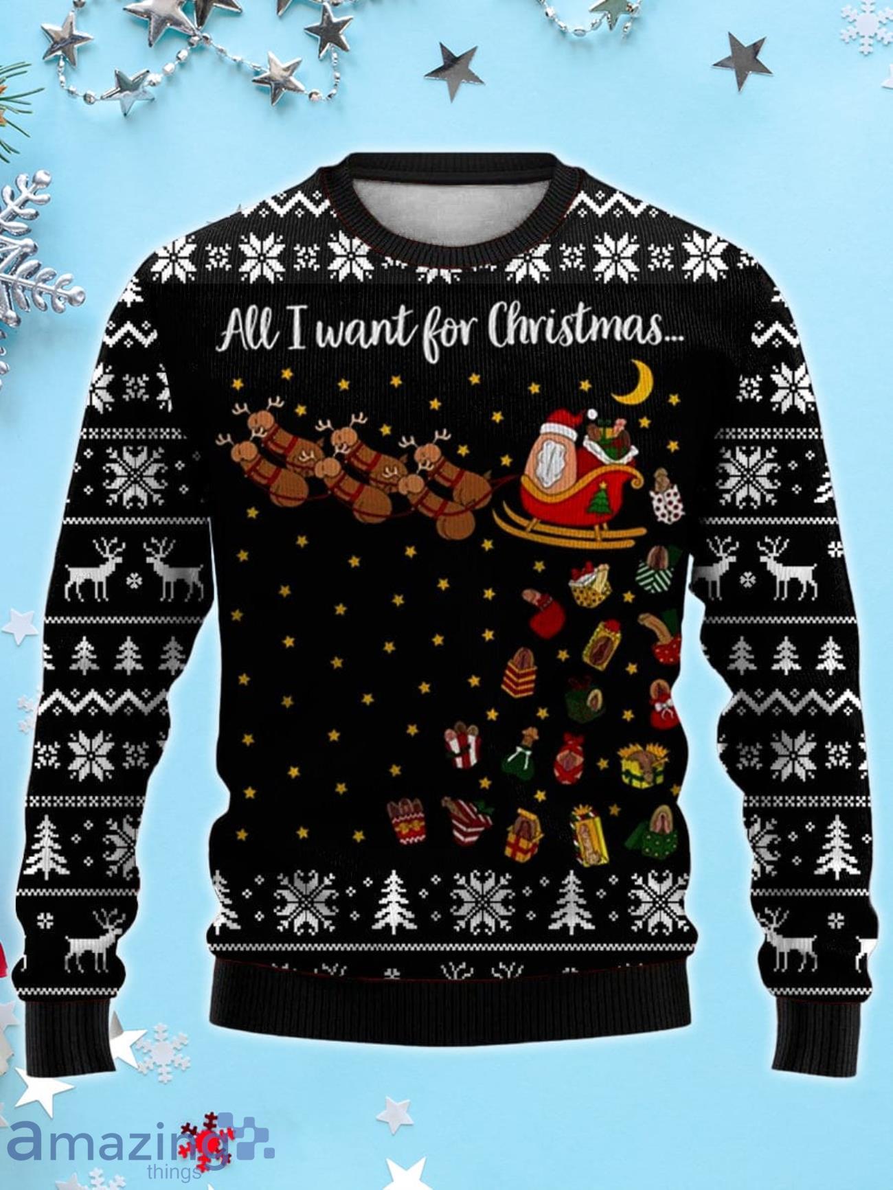 Merry Cockmas Print 3D Ugly Christmas Sweater, Xmas Gift For Everyone image Merry Cockmas Print 3D Ugly Christmas Sweater, Xmas Gift For Everyone Product Photo 1