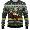 Merry Fishmas Print Slouchy 3D Ugly Christmas Sweater, Xmas Gift For Everyone