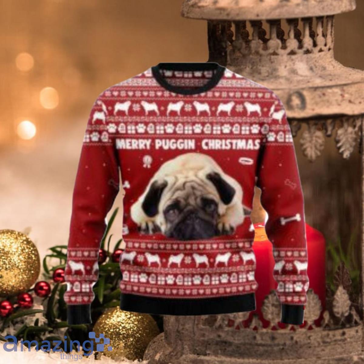 Merry Puggin Christmas 2 Ugly Christmas Sweaters Unique Gift For Men And Women image Merry Puggin Christmas 2 Ugly Christmas Sweaters Unique Gift For Men And Women Product Photo 1