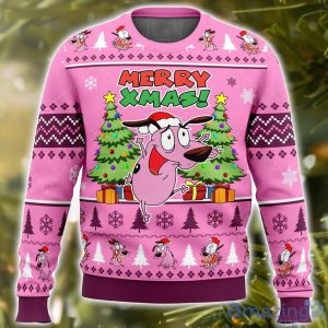 Merry Xmas Courage The Cowardly Dog AOP Ugly Christmas Sweater Christmas Holiday Gift For Men And Women Product Photo 1
