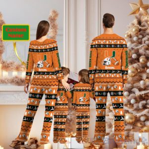 Miami Hurricanes Personalized Christmas Pajamas For Fans Product Photo 2