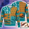 Miami Retro Football Ugly Christmas Sweater For Men And Women Sport Fans
