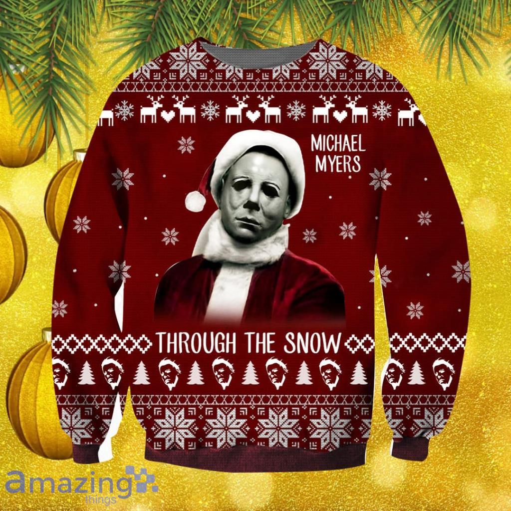 Michael Myers Christmas Christmas Ugly Sweater Gift For Men And Women image Michael Myers Christmas Christmas Ugly Sweater Gift For Men And Women Product Photo 1