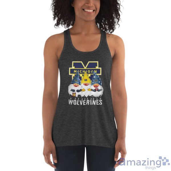 Michigan Wolverines Logo Gnomies Shirt Christmas Gift - Women's Flowy Racerback Tank