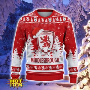 Middlesbrough F.C Ugly Christmas Sweater Holiday Gift Ideas For Sport Fans Product Photo 2