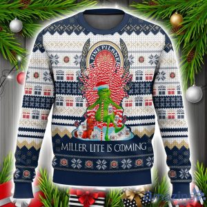 Miller Lite Is Coming Ugly Sweater Unisex Christmas Gift Ideas Product Photo 1