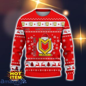 Milton Keynes Dons 3D Ugly Christmas Sweater For Men And Women Sport Fans Product Photo 2