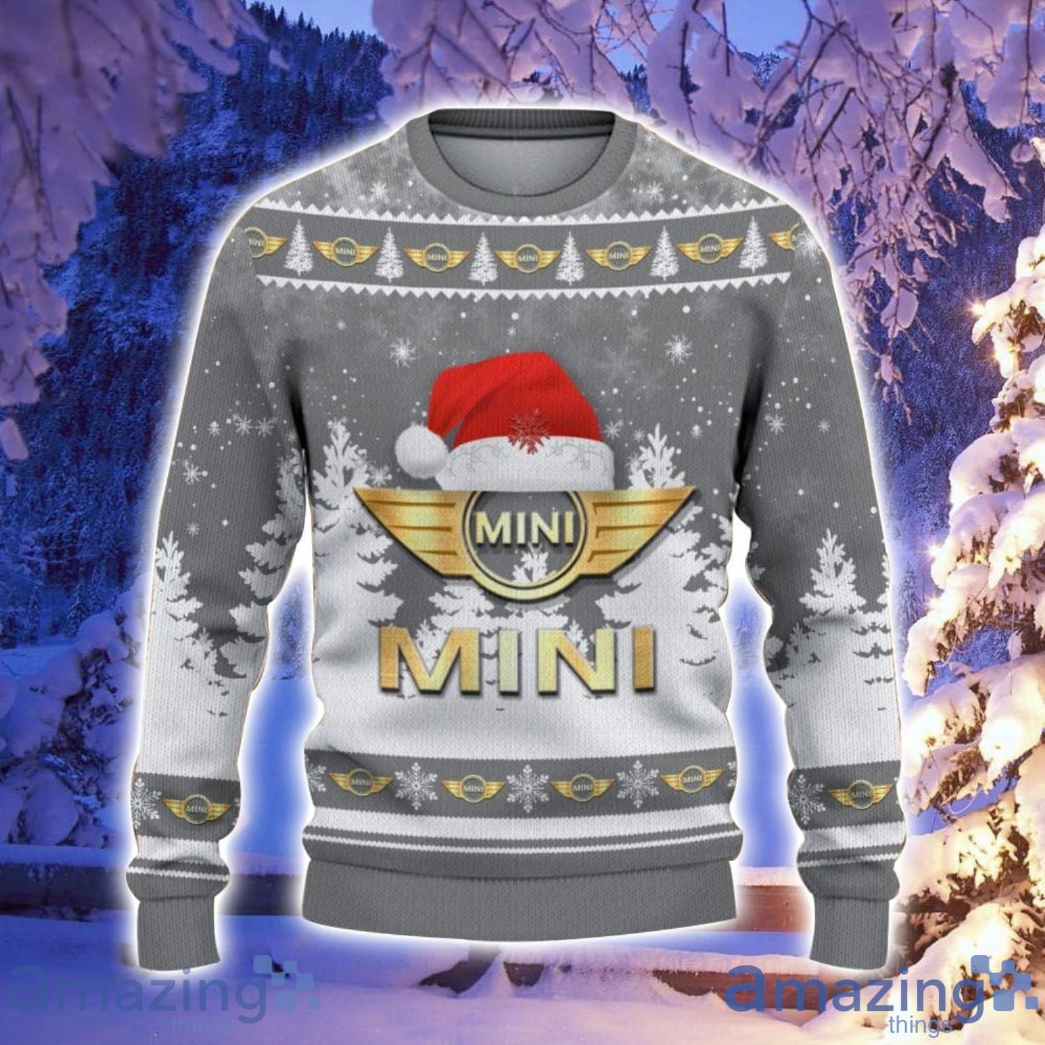 Mini Santa Hat Pattern Ugly Christmas Sweater For Men And Women image Mini Santa Hat Pattern Ugly Christmas Sweater For Men And Women Product Photo 2
