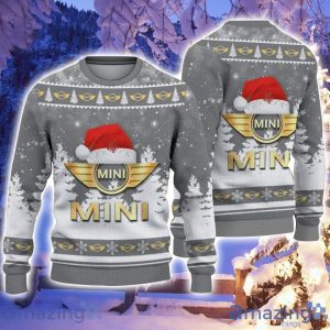 Mini Santa Hat Pattern Ugly Christmas Sweater For Men And Women Product Photo 1