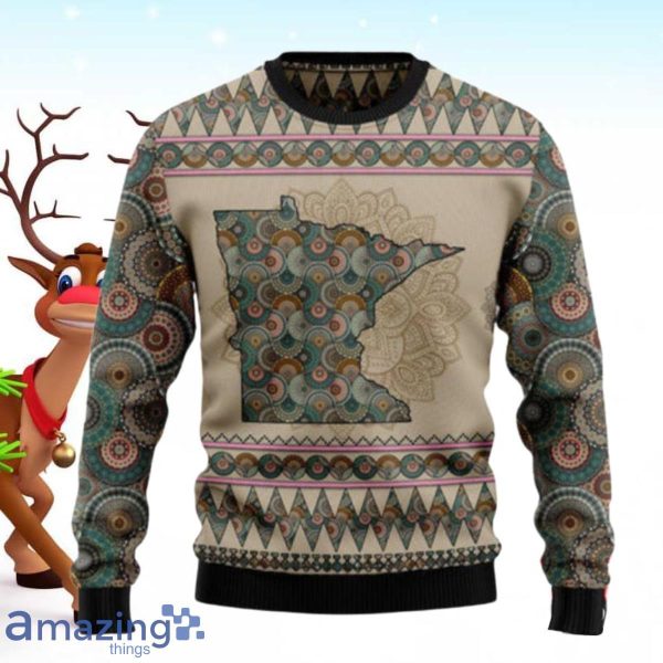 Minnesota Mandala Ugly Christmas Sweater Ugly Christmas Sweaters Special Gift Product Photo 1