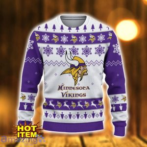 Minnesota Vikings Logo Cute Ugly Christmas Sweater 3D Printed Unisex Sweater Product Photo 2