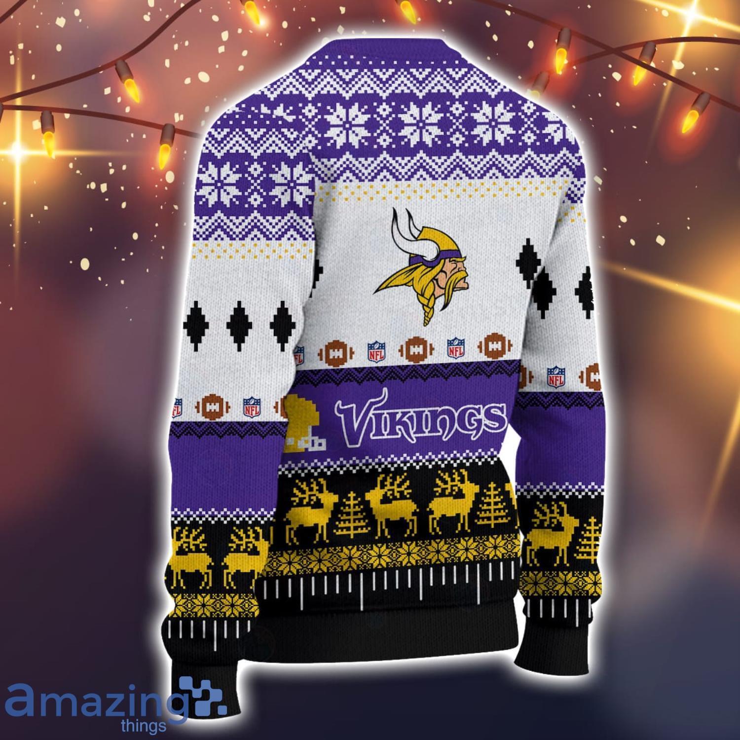 Minnesota Vikings National Football League Ugly Christmas Sweater Sport Christmas Gift image Minnesota Vikings National Football League Ugly Christmas Sweater Sport Christmas Gift Product Photo 3