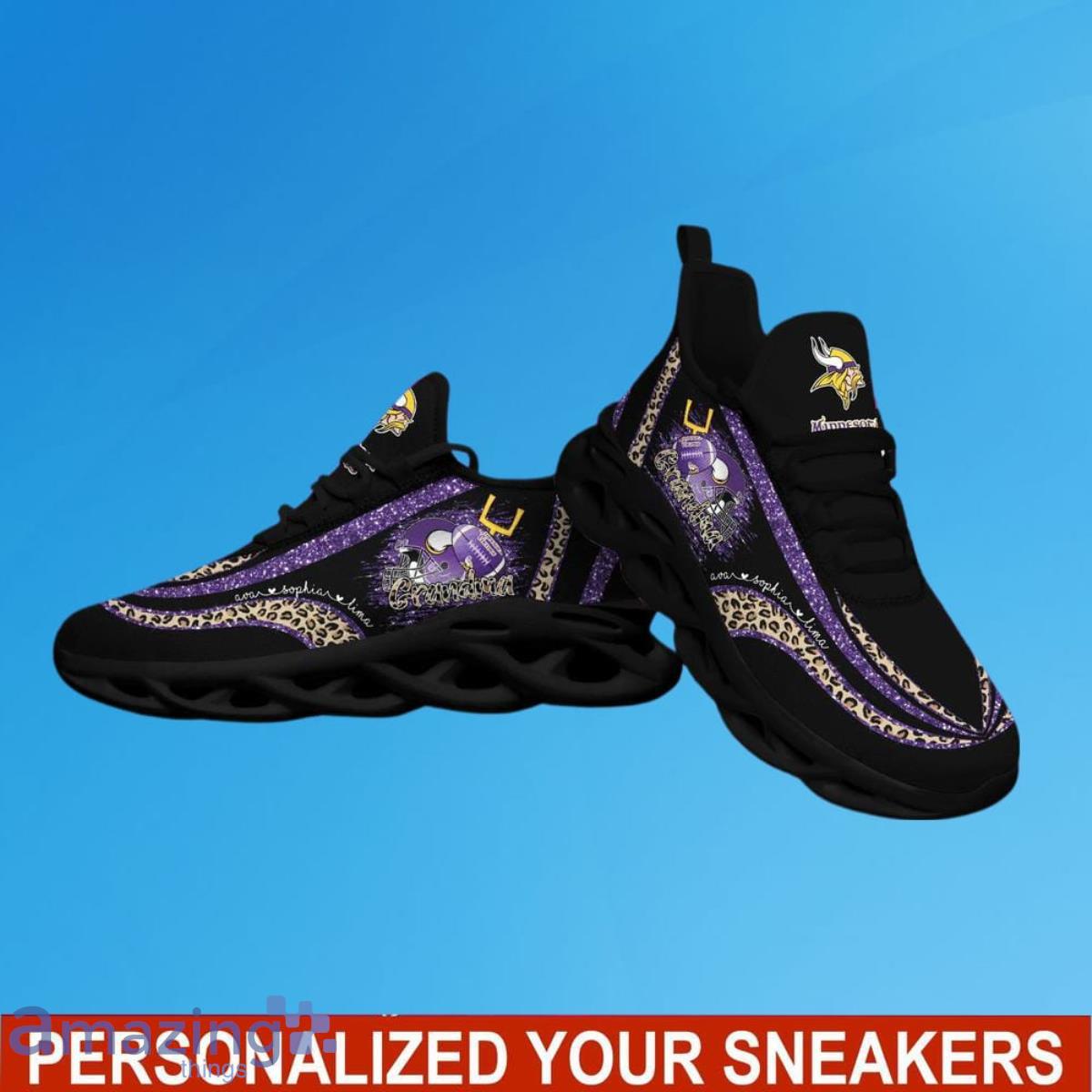 Minnesota Vikings Personalized Name NFL Air Jordan 4 Trending Sneaker  Special Gift For Fans