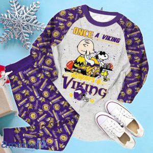 Minnesota Vikings Once A Viking - Always A Viking Snoopy Pajamas Set Product Photo 2