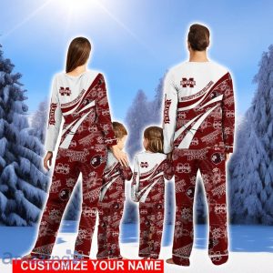 Mississippi State Bulldogs Christmas Pajamas Set Personalized Name Christmas Gifts For Fans Product Photo 2