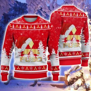 Mitsubishi Fuso Santa Hat Pattern Ugly Christmas Sweater For Men And Women Product Photo 1