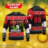 MLB Grinch Drink Up Philadelphia Phillies Personalized Name And Number Ugly Knitted Sweater Christmas Gift