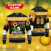 MLB Grinch Drink Up Pittsburgh Pirates Personalized Name And Number Ugly Knitted Sweater Christmas Gift