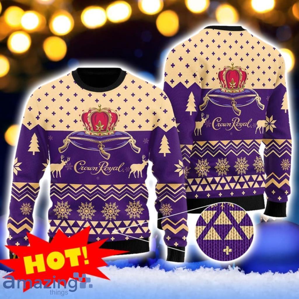Modern Crown Royal Christmas Sweater Gift For Men And Women image Modern Crown Royal Christmas Sweater Gift For Men And Women Product Photo 1