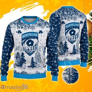 Montpellier Herault Rugby Ugly Christmas Sweater, Xmas Gift Ideas 2023 For Fans Product Photo 1