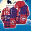 Montreal Canadiens 3D Hooodie Ugly Sweatshirt Christmas Pattern Ice Hockey NHL Fans