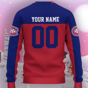 Montreal Canadiens Ugly Sweater Custom Name And Number Hot Design For Christmas Gift Product Photo 3